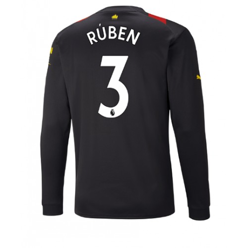 Dres Manchester City Ruben Dias #3 Gostujuci 2022-23 Dugi Rukav